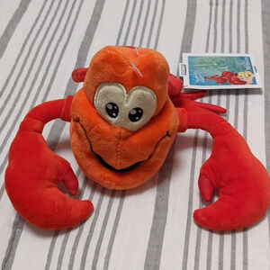 DISNEY Sebastian Phunny Plush The Little Mermaid NWT Under the Sea Lobster